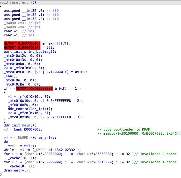 Stage 1 BL reset_entry
